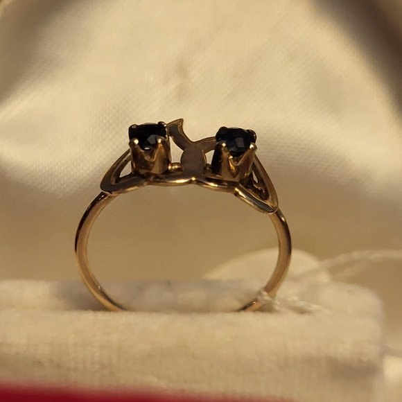 9K Gold Ring with gemstone (garnet) - Picture 5 of 8